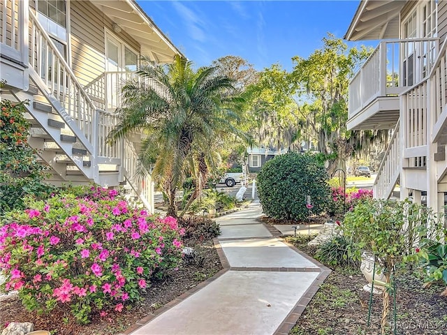 view of property's community with stairs