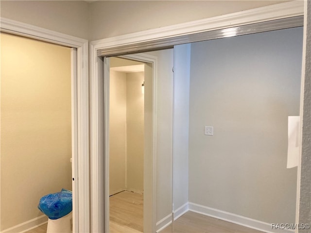 interior space featuring light wood-type flooring