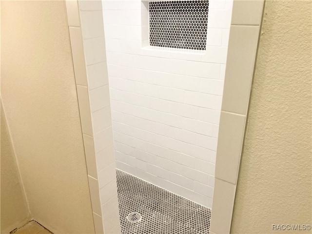 room details featuring tiled shower