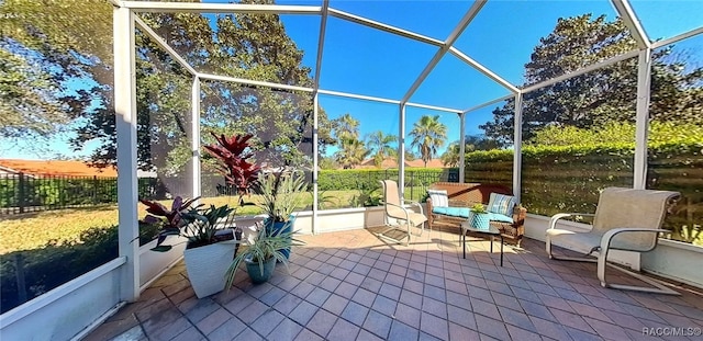 view of sunroom