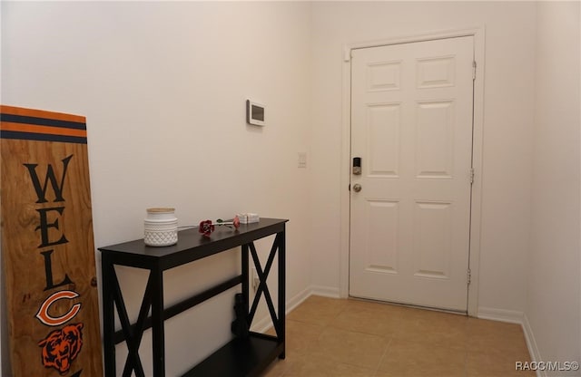 view of tiled entrance foyer