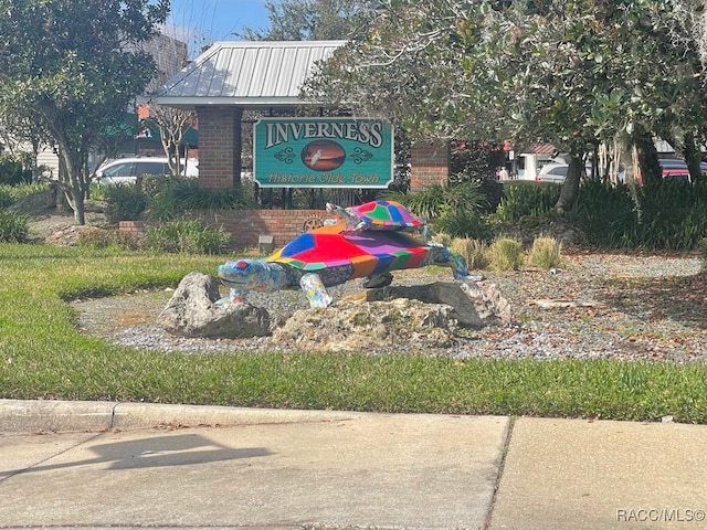 view of community sign