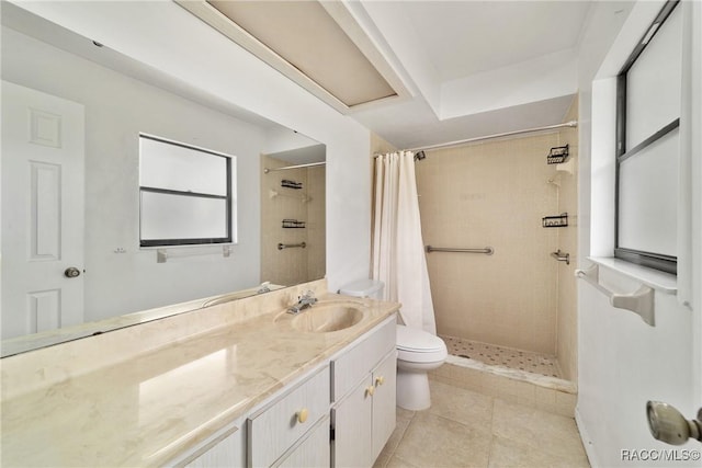 220 E Liberty St, Hernando, FL 34442 - full bath with tiled shower, vanity, and tile patterned flooring