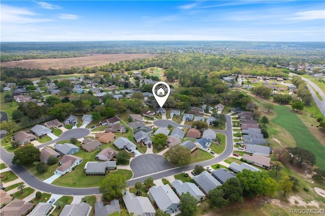 aerial view featuring a residential view