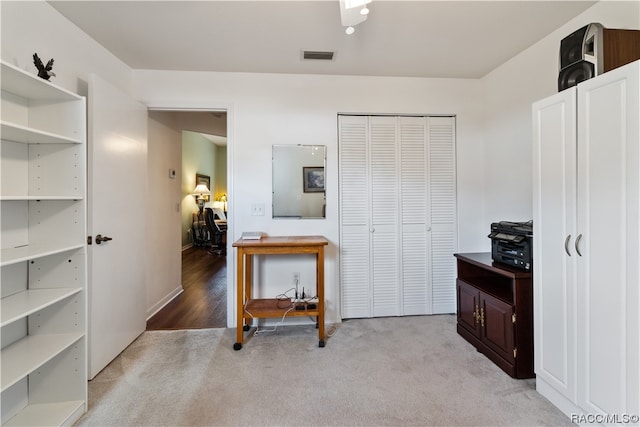 interior space with light carpet