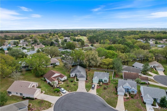 aerial view with a residential view