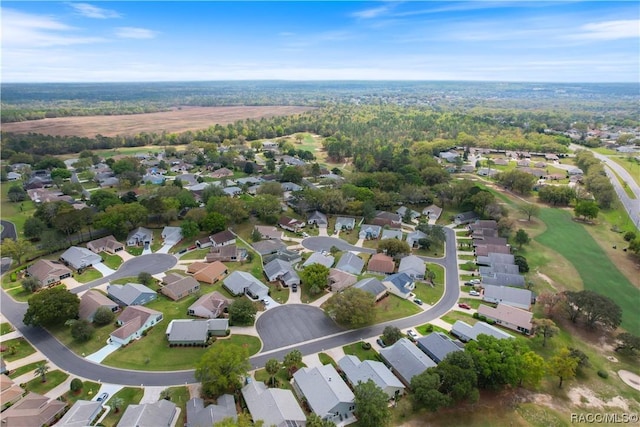 bird's eye view with a residential view