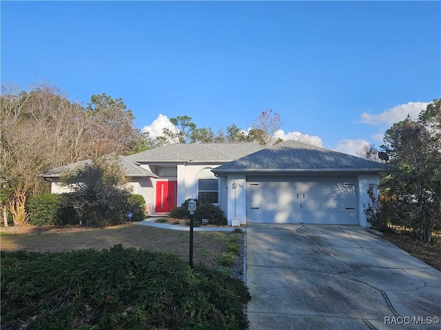 ranch-style house with a garage