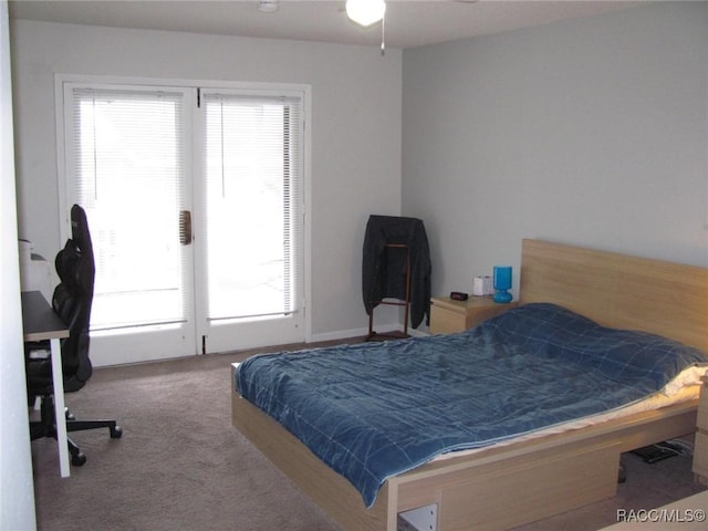 bedroom with carpet flooring