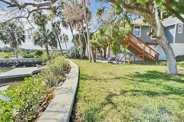 13920 W Evers Ct, Crystal River, FL 34429 - view of grassy yard featuring stairs