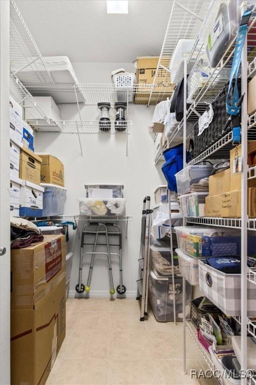 view of storage room