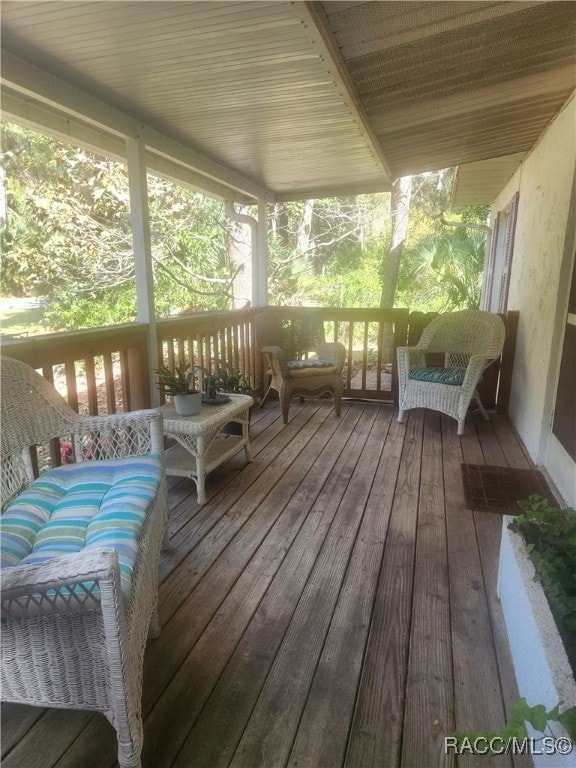 view of sunroom