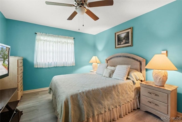 3550 S Dean Ter, Inverness, FL 34452 - bedroom featuring wood finished floors and a ceiling fan