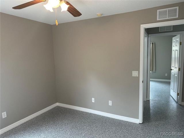 empty room with ceiling fan