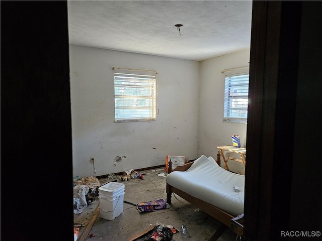 bedroom with multiple windows