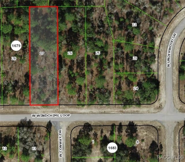 2345 W Windchime Loop, Citrus Springs FL, 34434 land for sale