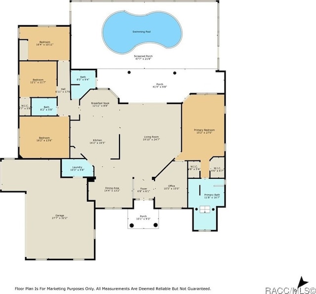 5705 N Bedstrow Blvd, Beverly Hills, FL 34465 - view of property floor plan