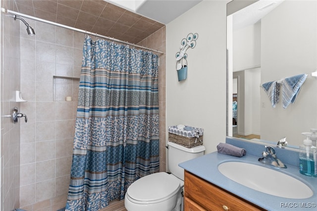 5705 N Bedstrow Blvd, Beverly Hills, FL 34465 - full bath with vanity and curtained shower
