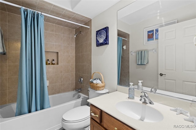 5705 N Bedstrow Blvd, Beverly Hills, FL 34465 - full bathroom with vanity and shower / bath combo with shower curtain
