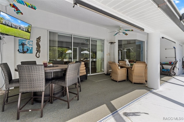 5705 N Bedstrow Blvd, Beverly Hills, FL 34465 - view of patio with outdoor dining space and ceiling fan