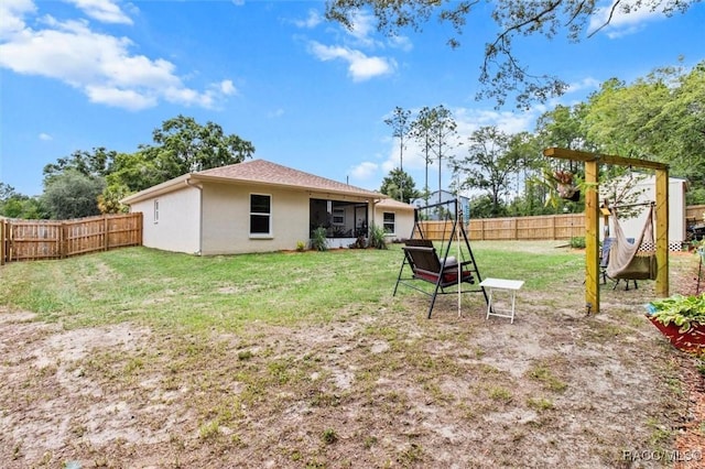 9973 N Chelic Dr, Citrus Springs, FL 34434 - view of yard featuring a sunroom