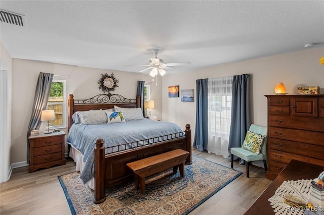 9973 N Chelic Dr, Citrus Springs, FL 34434 - bedroom with light wood-style floors and a ceiling fan