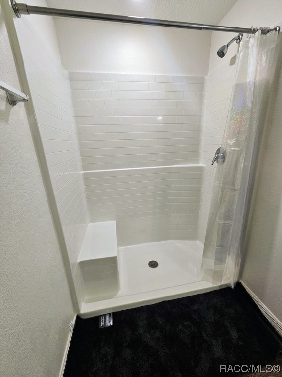 bathroom with walk in shower