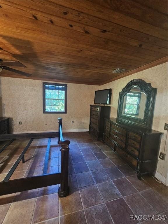 interior space with wooden ceiling