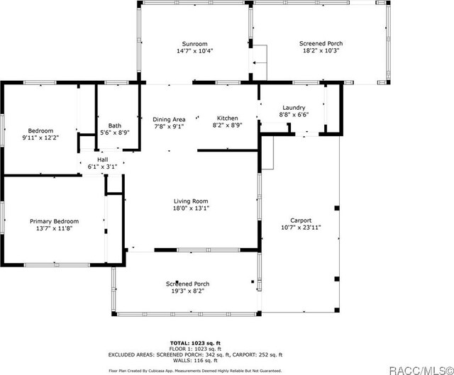 7 N Adams St, Beverly Hills, FL 34465 - view of room layout