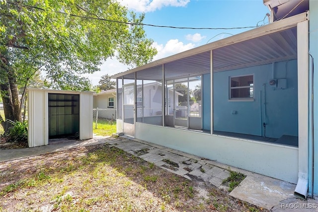 7 N Adams St, Beverly Hills, FL 34465 - view of patio / terrace with a sunroom
