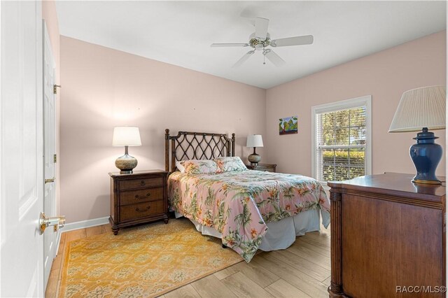 1200 N Annapolis Ave, Hernando, FL 34442 - bedroom featuring light wood finished floors and ceiling fan