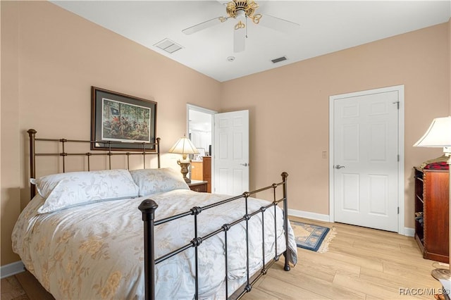 1200 N Annapolis Ave, Hernando, FL 34442 - bedroom featuring light wood finished floors and ceiling fan