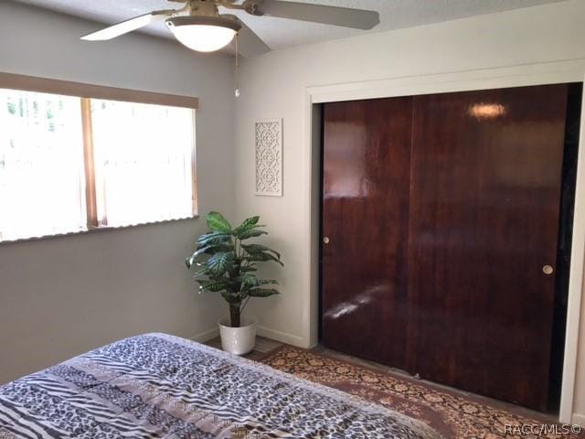 bedroom with ceiling fan