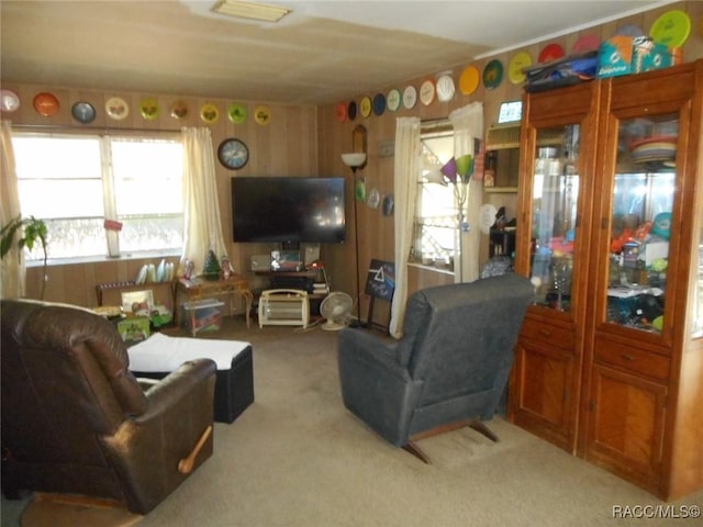 view of carpeted living room