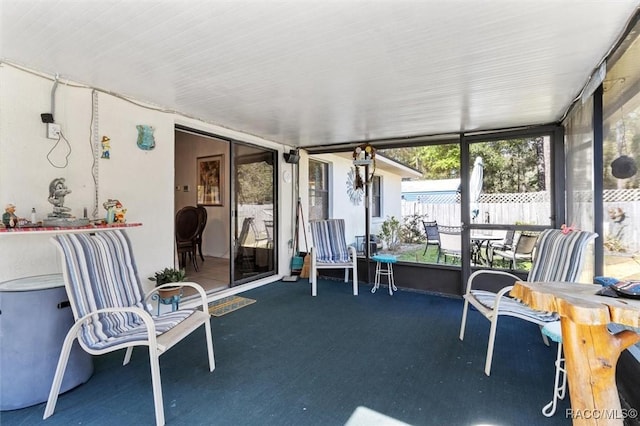 view of sunroom / solarium