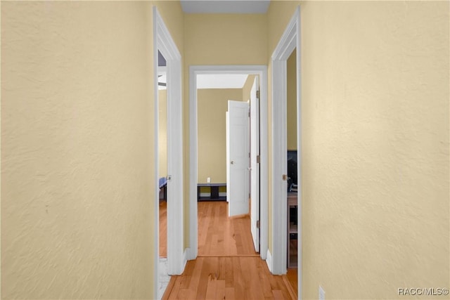 hallway featuring light hardwood / wood-style floors