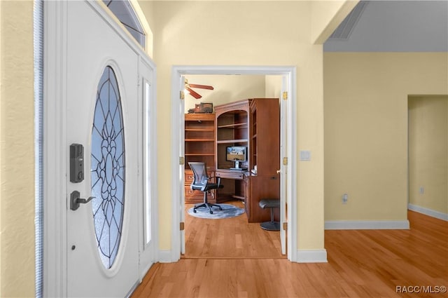 entryway featuring light hardwood / wood-style floors