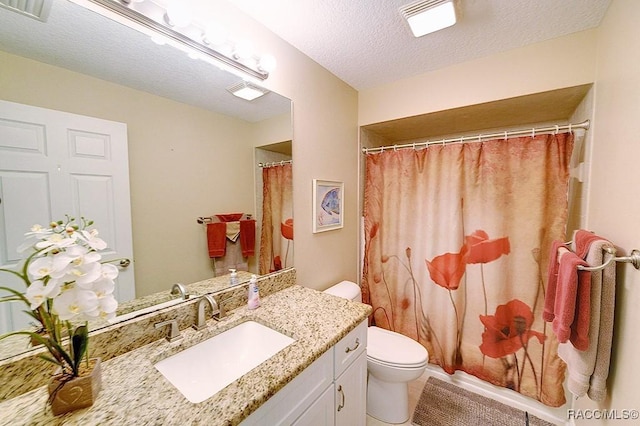 11938 W Blue Bayou Ct Unit 331, Crystal River, FL 34429 - full bath with a textured ceiling, visible vents, toilet, vanity, and tile patterned flooring