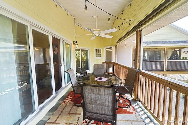 11938 W Blue Bayou Ct Unit 331, Crystal River, FL 34429 - wooden deck featuring ceiling fan