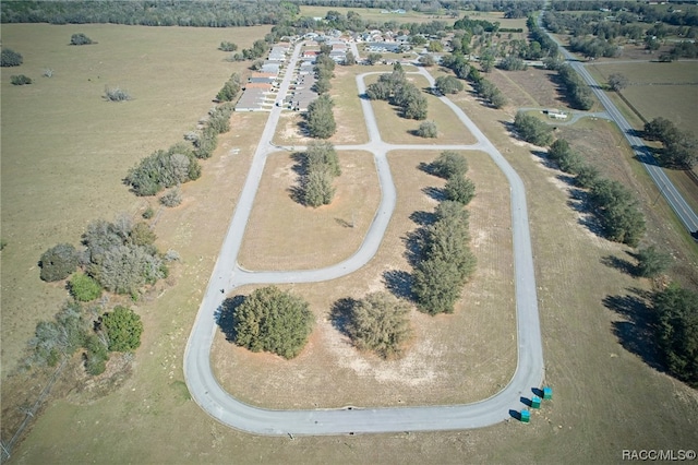 drone / aerial view with a rural view