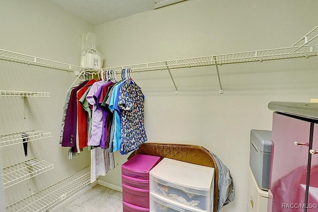 view of walk in closet