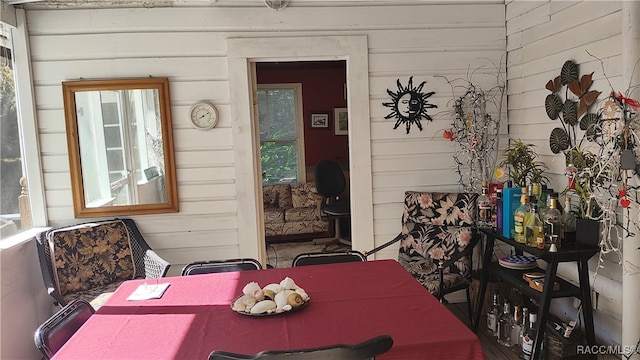 dining room with plenty of natural light