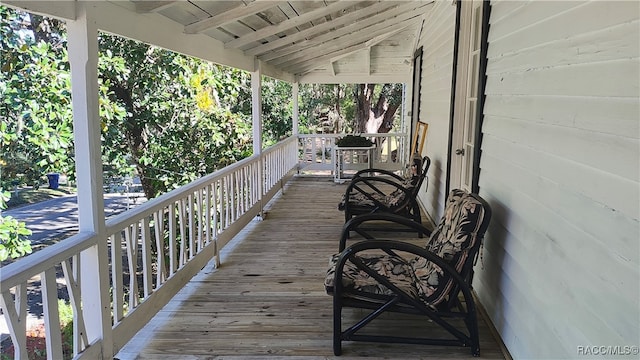 view of wooden deck