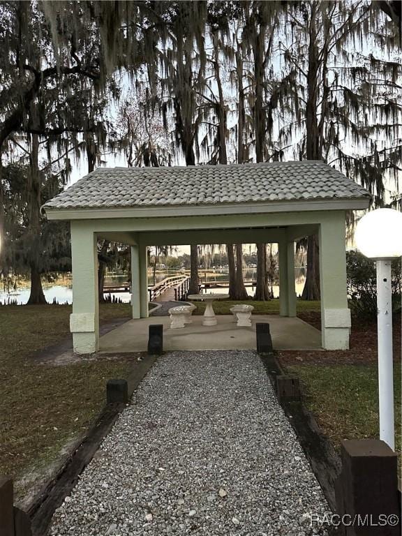 view of home's community featuring a gazebo