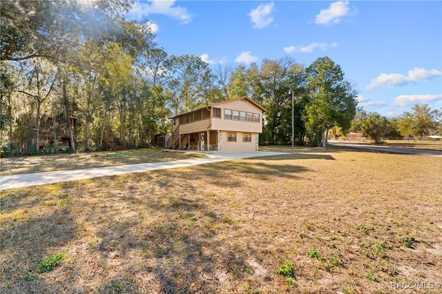 view of front property with a front yard