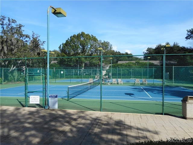 view of tennis court