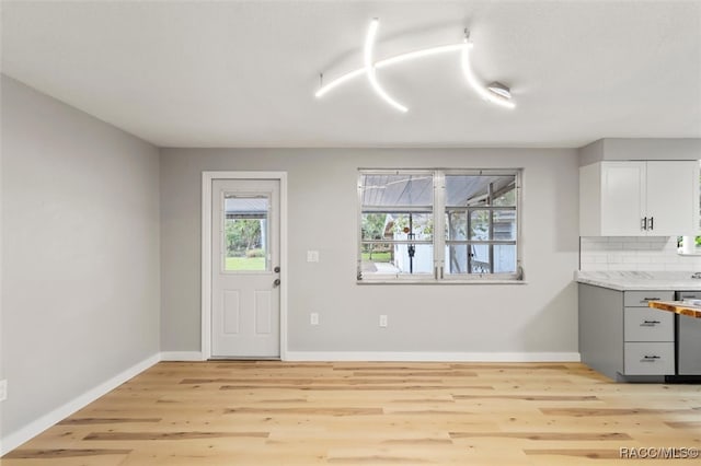 interior space featuring light hardwood / wood-style flooring