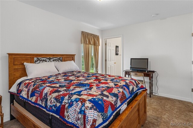 view of carpeted bedroom