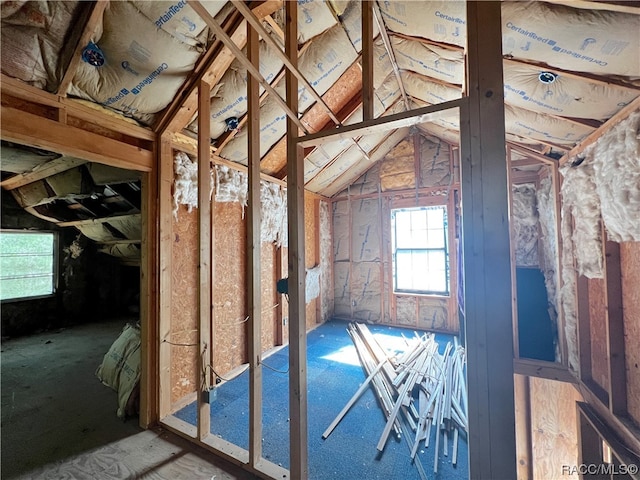 view of attic