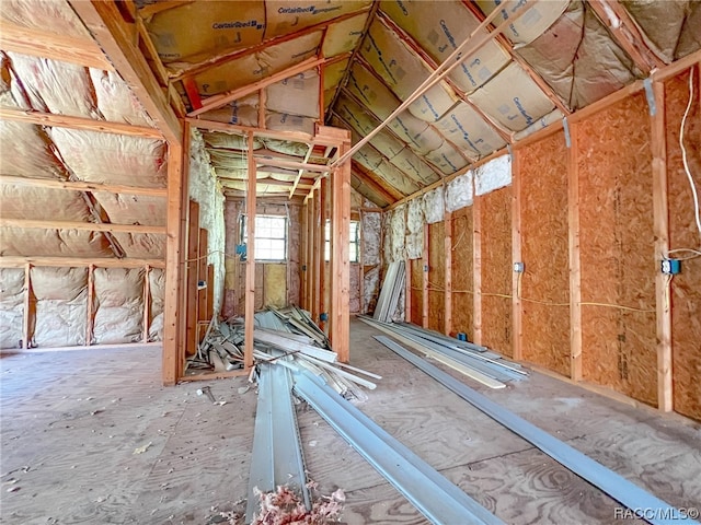 view of attic